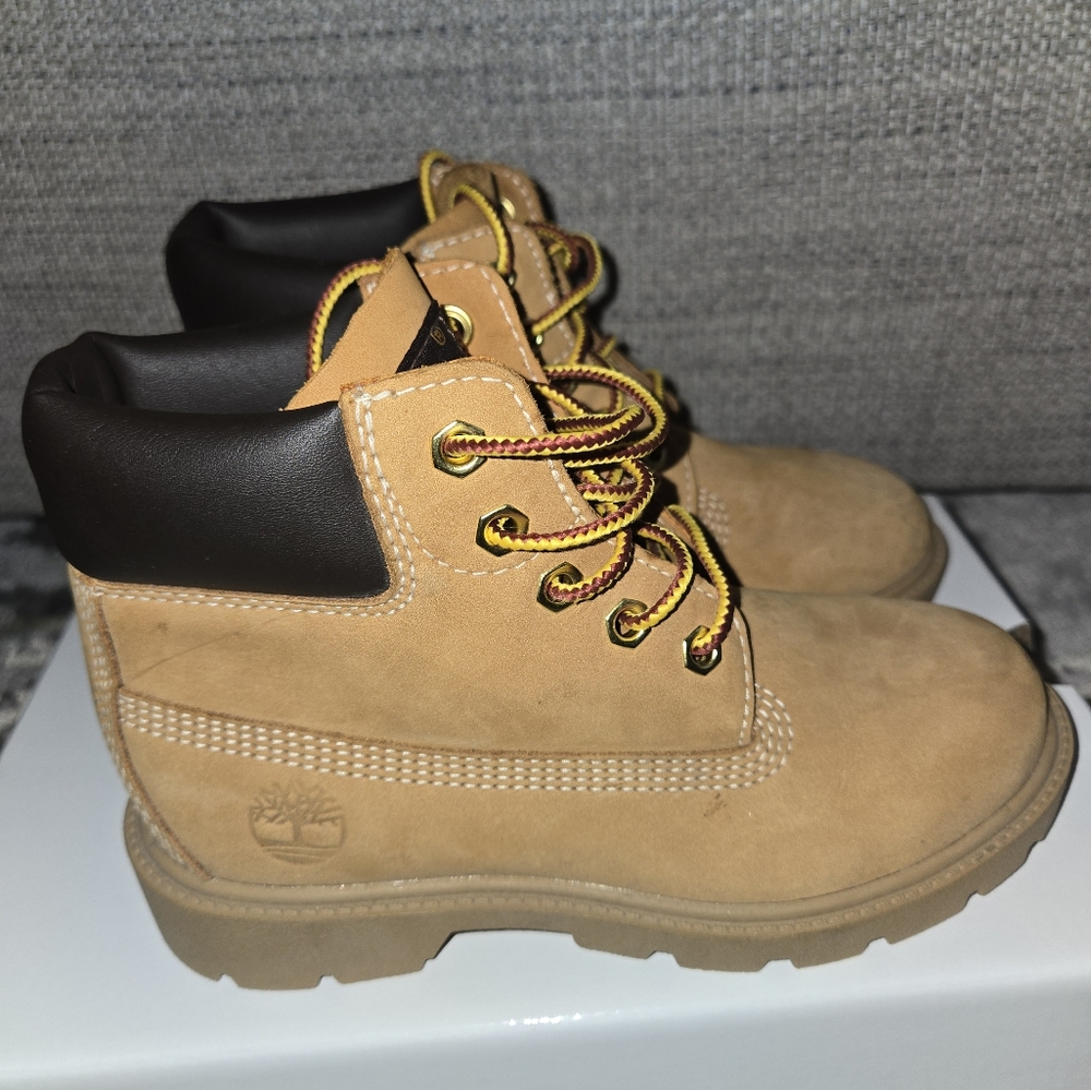 Timberland Tan and Brown Boots with Rugged Design